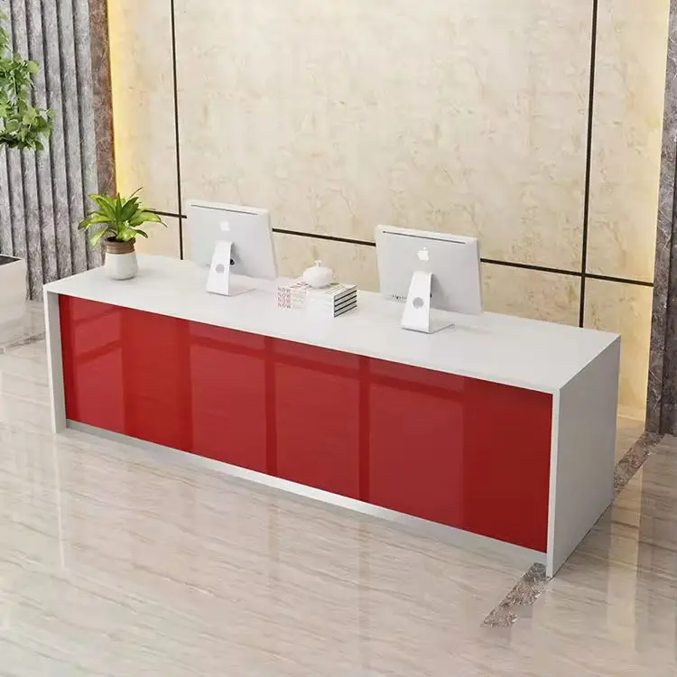 Custom Modern Minimalist Rectangular Reception Desk Multi-Color Front Desk for Office Beauty Salon Boutique — image 6