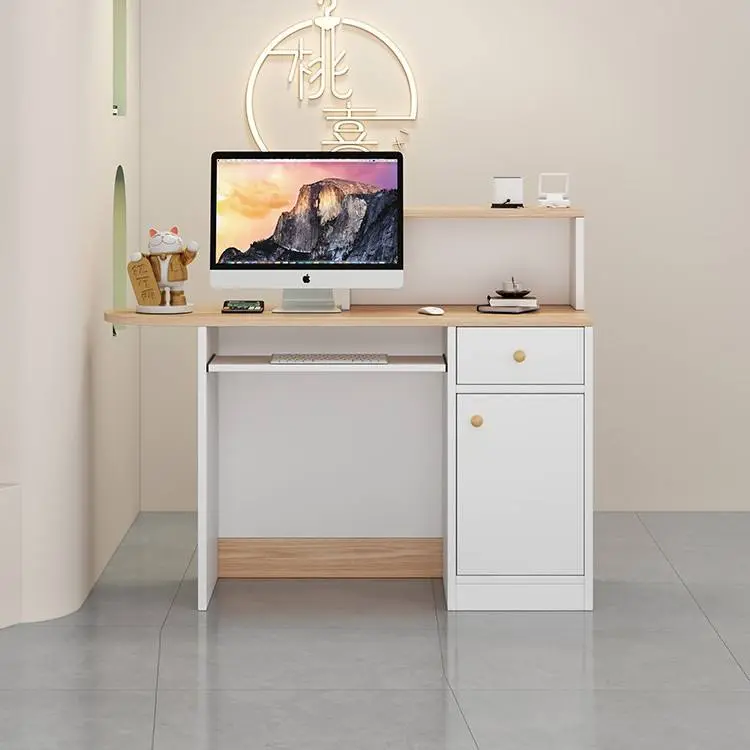 Custom Minimalist Wood Reception Desk Modern Front Desk for Clothing Shop Salon Office Boutique — image 7