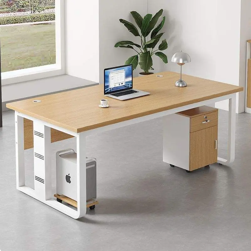 Office Commercial Nordic Style Modern Single Person Manager Boss Executive Desk Stain-resistant Corrosion-resistant Removable — image 3
