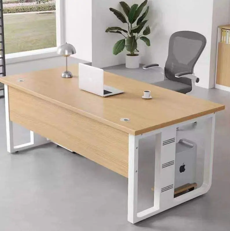 Office Commercial Nordic Style Modern Single Person Manager Boss Executive Desk Stain-resistant Corrosion-resistant Removable — image 5