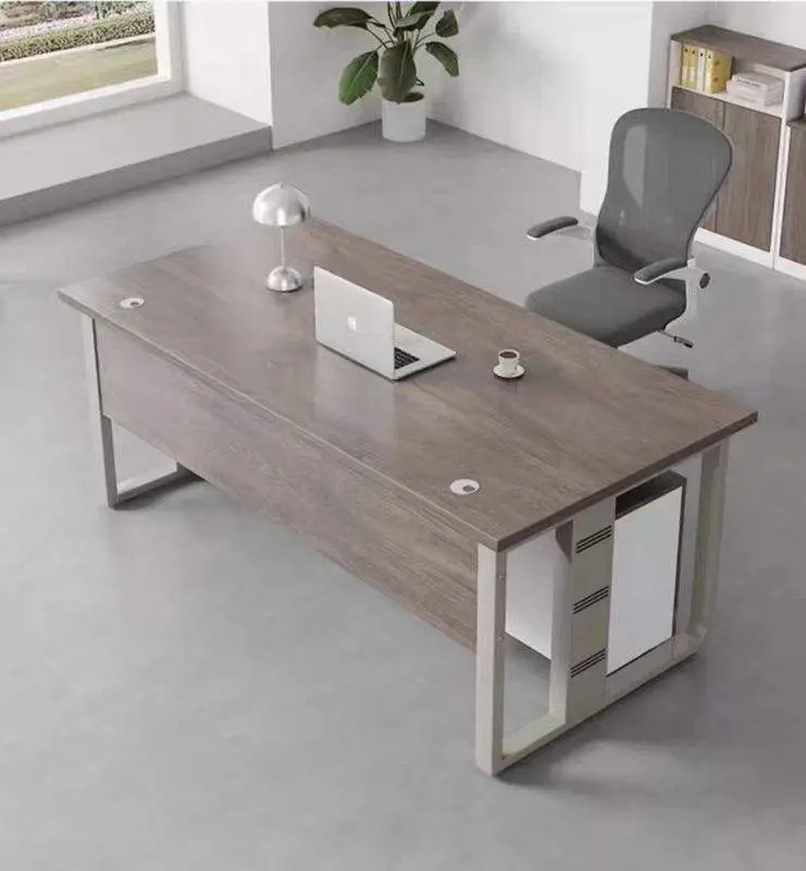 Office Commercial Nordic Style Modern Single Person Manager Boss Executive Desk Stain-resistant Corrosion-resistant Removable — image 6