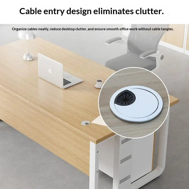 Office Commercial Nordic Style Modern Single Person Manager Boss Executive Desk Stain-resistant Corrosion-resistant Removable — image 7