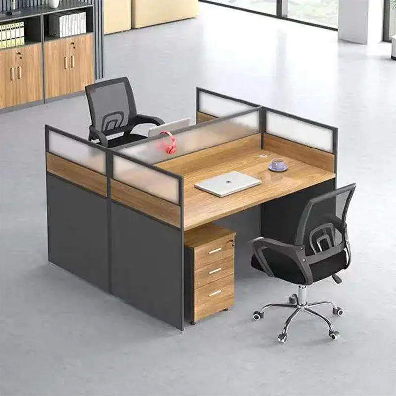 Modern Modular MDF Office Workstation Table Partition Design Corporate Open Office Areas Startup Companies Studios Multi-Person — image 4