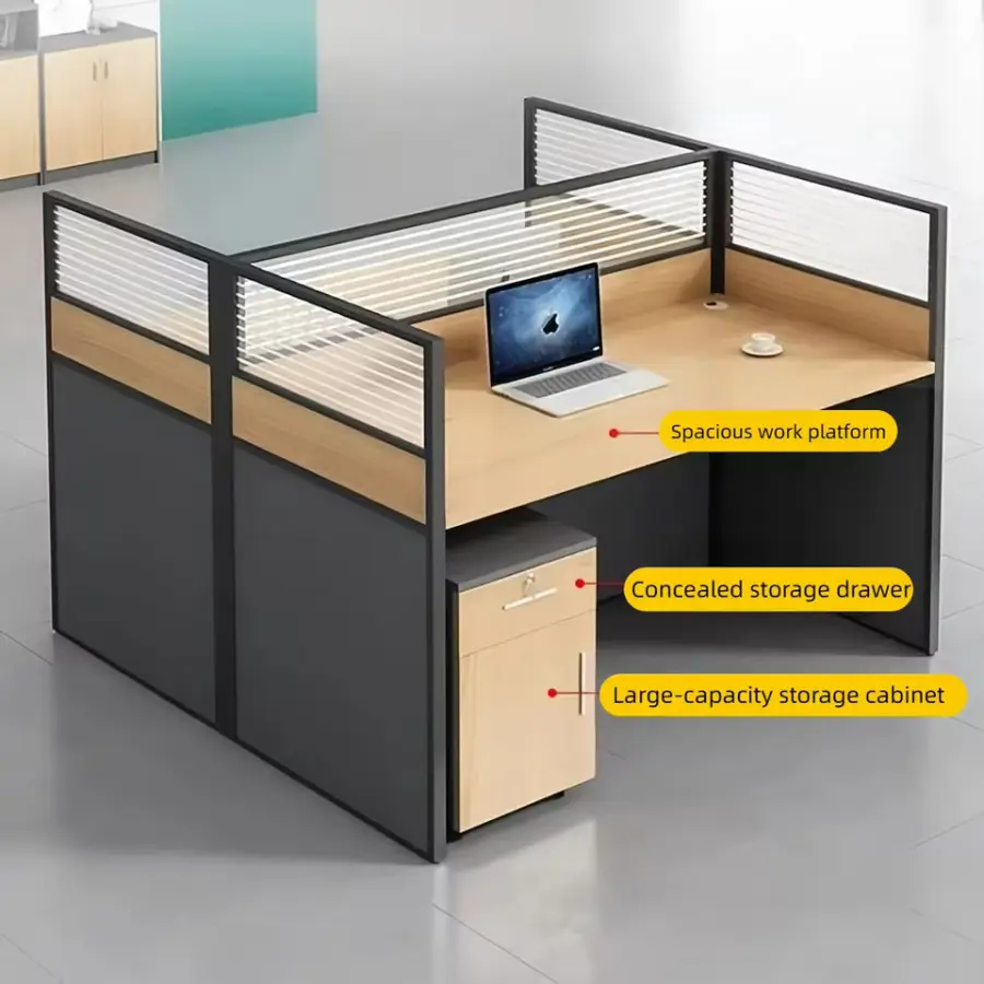 Modern Modular MDF Office Workstation Table Partition Design Corporate Open Office Areas Startup Companies Studios Multi-Person — image 6