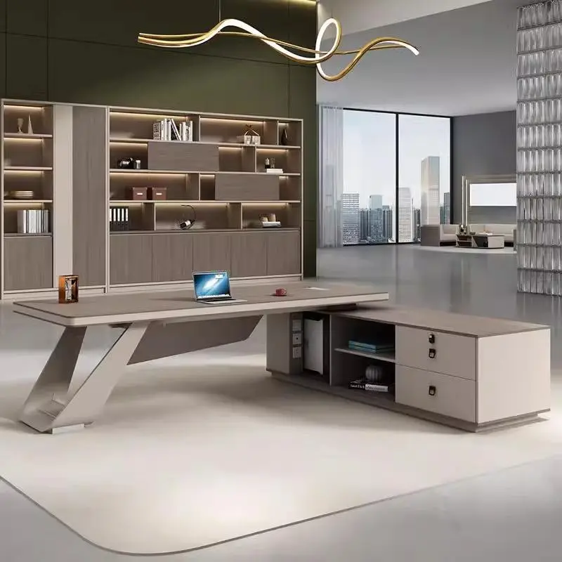 Modern 2-8 Seater Modular Office Desk Extendable Coworking Workstation Durable MDF for Open Space Workplace Furniture fo — view 1