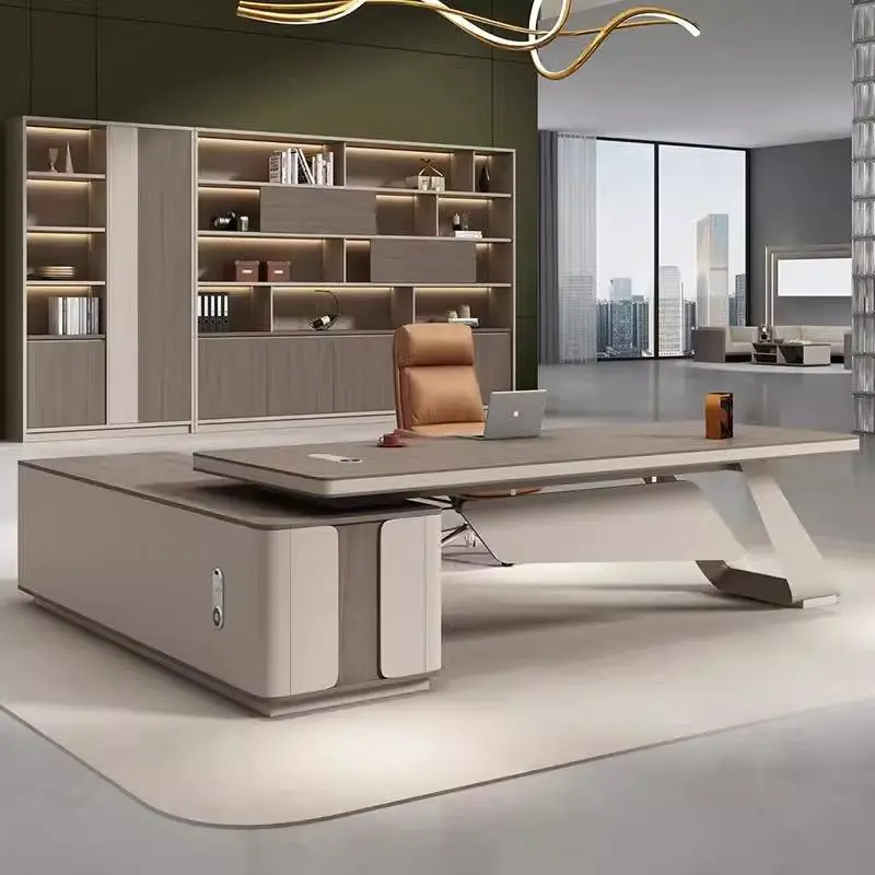 Modern 2-8 Seater Modular Office Desk Extendable Coworking Workstation Durable MDF for Open Space Workplace Furniture for Office manager's desk — image 3