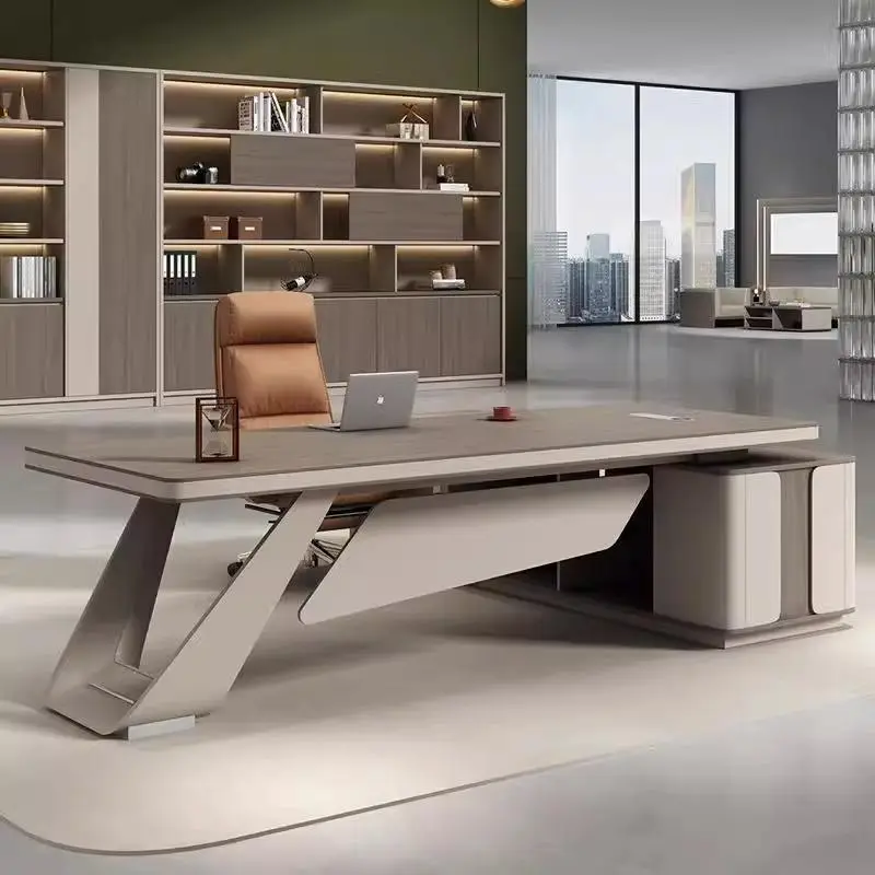 Modern 2-8 Seater Modular Office Desk Extendable Coworking Workstation Durable MDF for Open Space Workplace Furniture for Office manager's desk — image 4