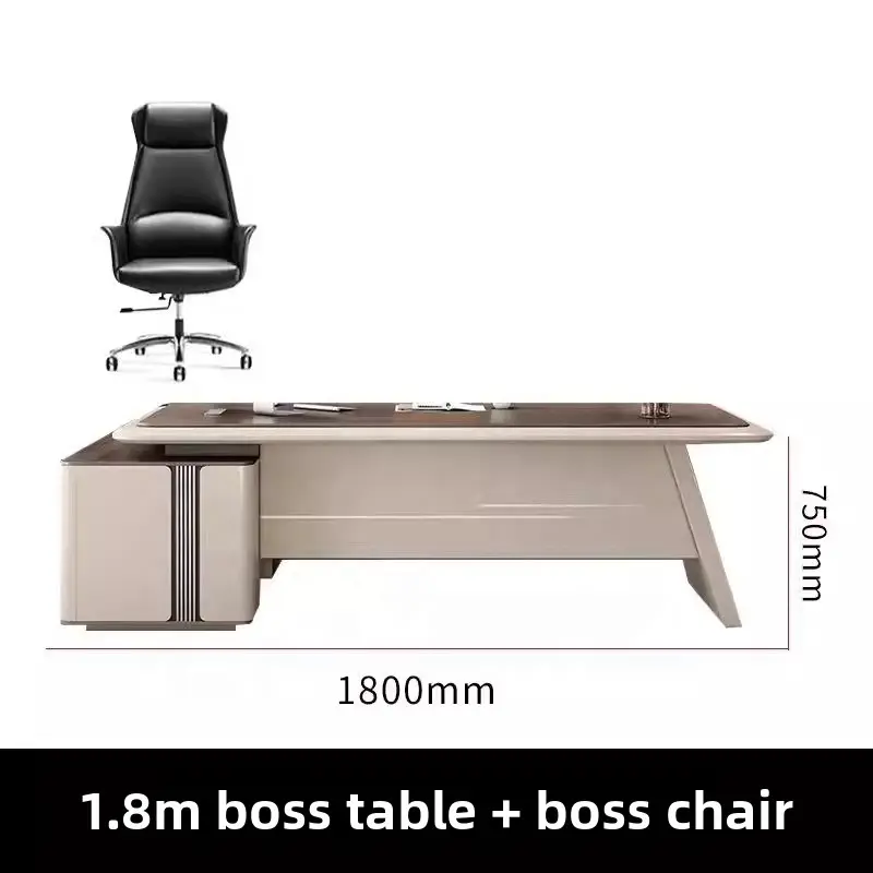 Boss High-End Luxury Desk Chair Set Modern Minimalist Design Durable Wooden Eco-Friendly Office Building Home Workstation Office — image 7