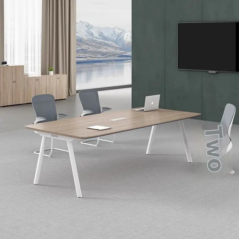 Creative Modern Wood Large Small Workbench Simple Modern Training Table for Conference Negotiation Room Easy Assembly Sc — view 2