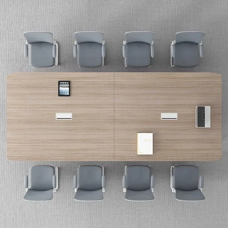 Creative Modern Wood Large Small Workbench Simple Modern Training Table for Conference Negotiation Room Easy Assembly Sc — view 3