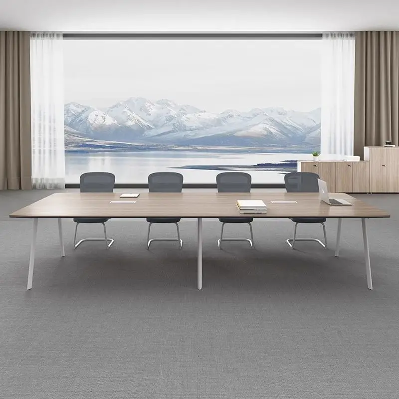 Creative Modern Wood Large Small Workbench Simple Modern Training Table for Conference Negotiation Room Easy Assembly Sc — view 4
