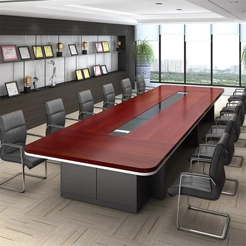 2025 Manufacturer Wholesale Modern Design Conference Set Customizable Wood Seats and Coordinating Chairs for Business Meetings manager's desk — image 5