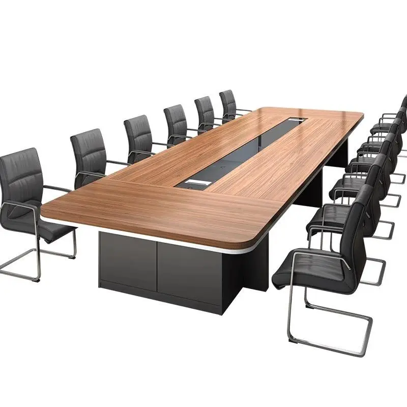 2025 Manufacturer Wholesale Modern Design Conference Set Customizable Wood Seats and Coordinating Chairs for Business Meetings manager's desk — image 6