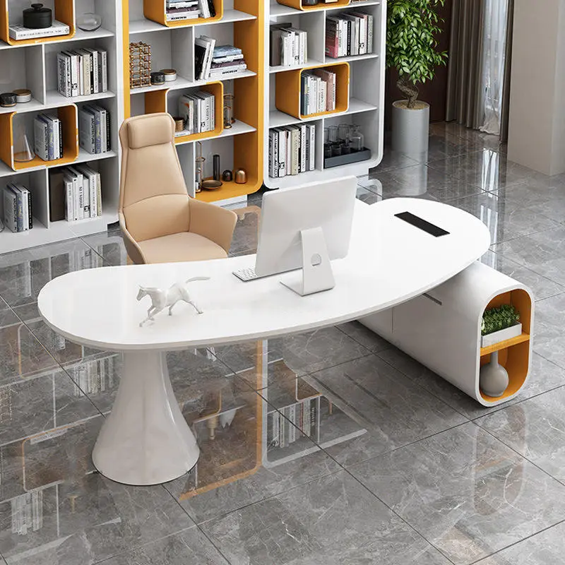 Modern Luxury CEO Desk with Creative Design Customizable Colors Fashionable Office Furniture Made of MDF — view 1