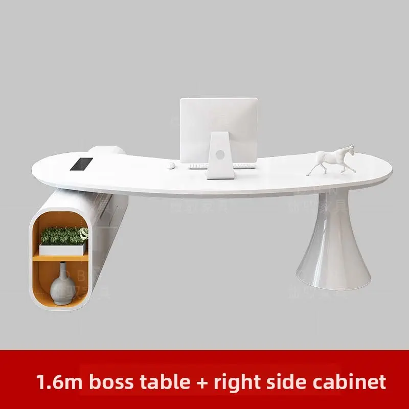Modern Luxury CEO Desk with Creative Design Customizable Colors Fashionable Office Furniture Made of MDF — image 5