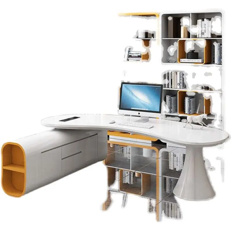 Modern Luxury CEO Desk with Creative Design Customizable Colors Fashionable Office Furniture Made of MDF — image 6