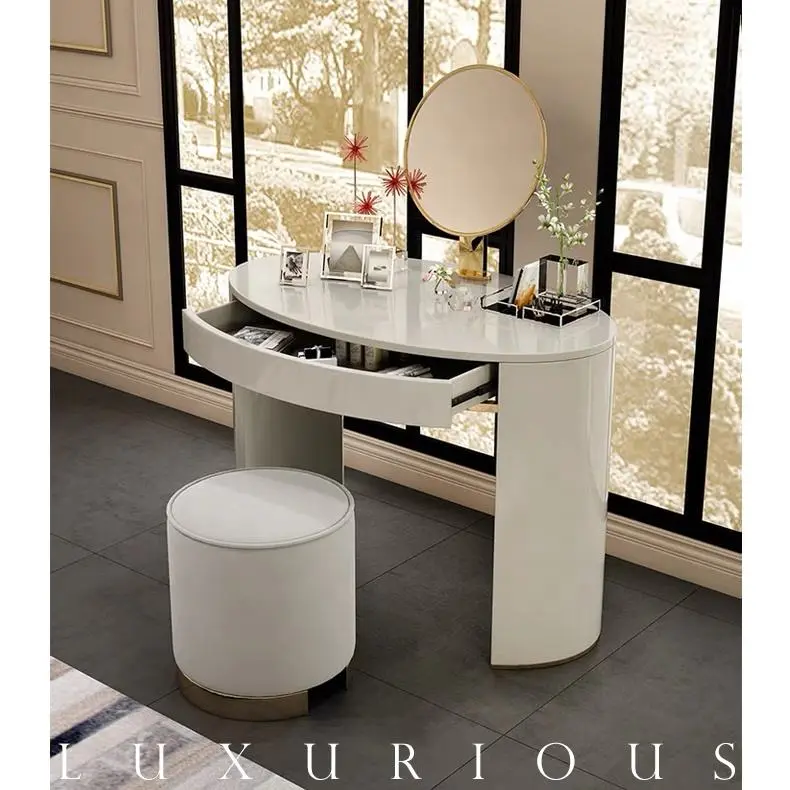 Italian Light Luxury Modern Dressing Table Bedroom Simple Dressing Mirror Dressing Storage Table — image 3