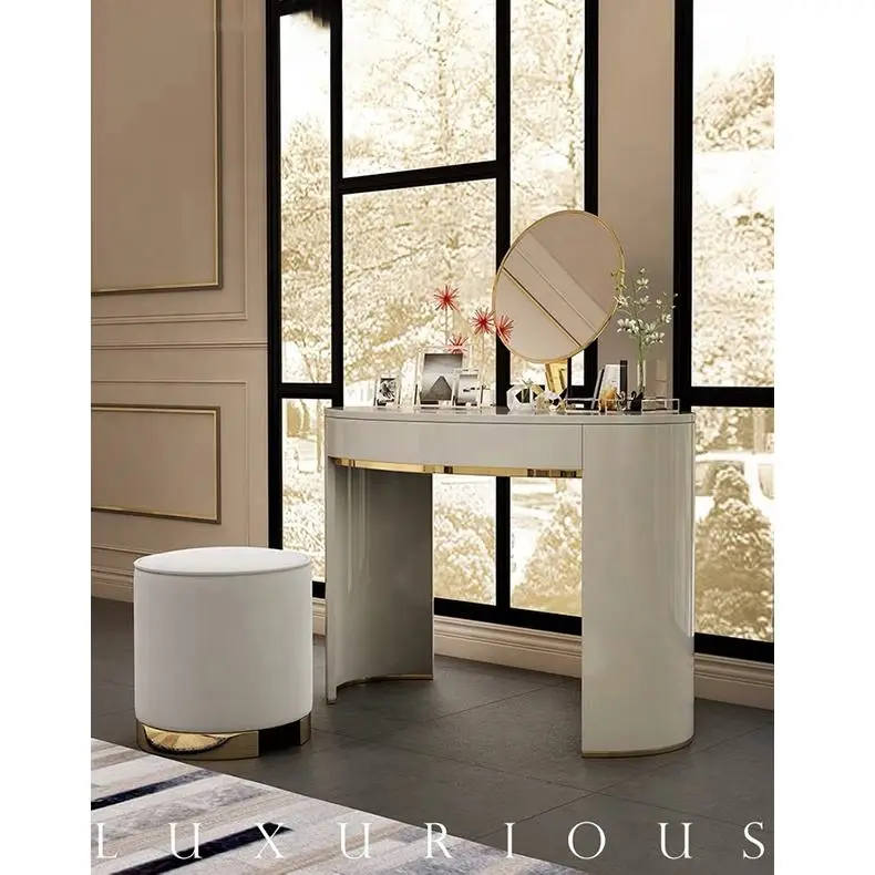 Italian Light Luxury Modern Dressing Table Bedroom Simple Dressing Mirror Dressing Storage Table — image 4