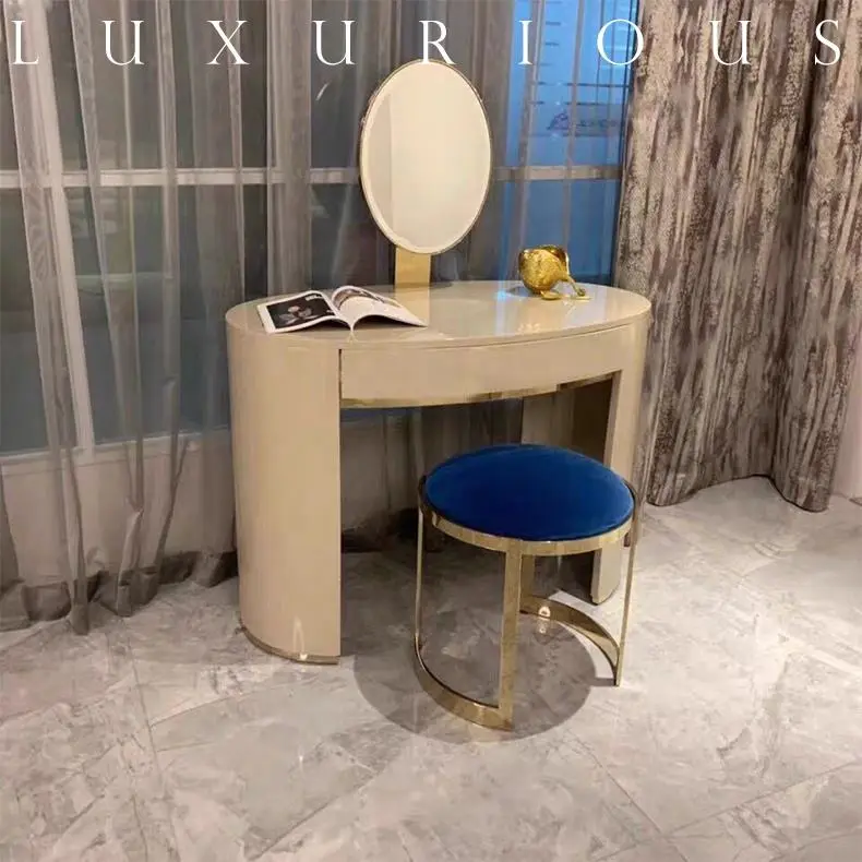 Italian Light Luxury Modern Dressing Table Bedroom Simple Dressing Mirror Dressing Storage Table — image 7