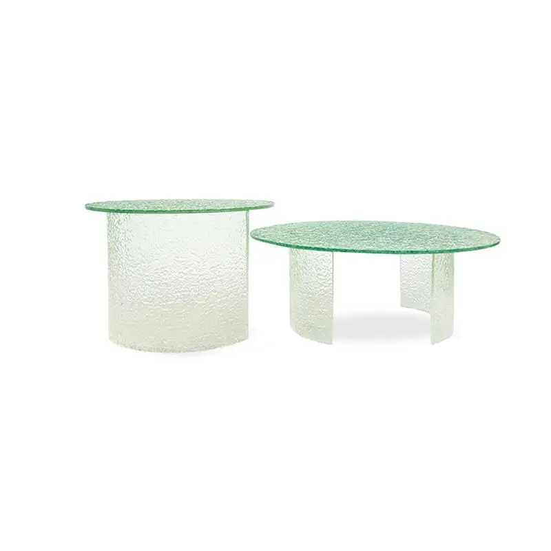 Modern Minimalist Ripple Coffee Table Transparent Acrylic and Glass Design for Living Rooms — image 5