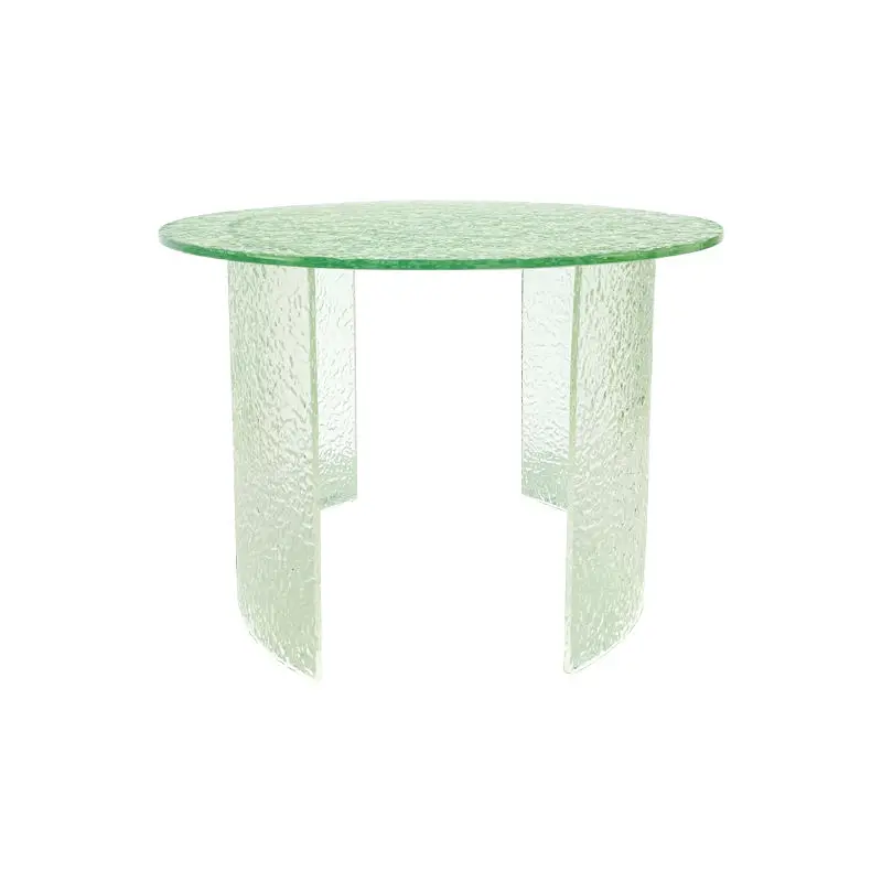 Modern Minimalist Ripple Coffee Table Transparent Acrylic and Glass Design for Living Rooms — image 6