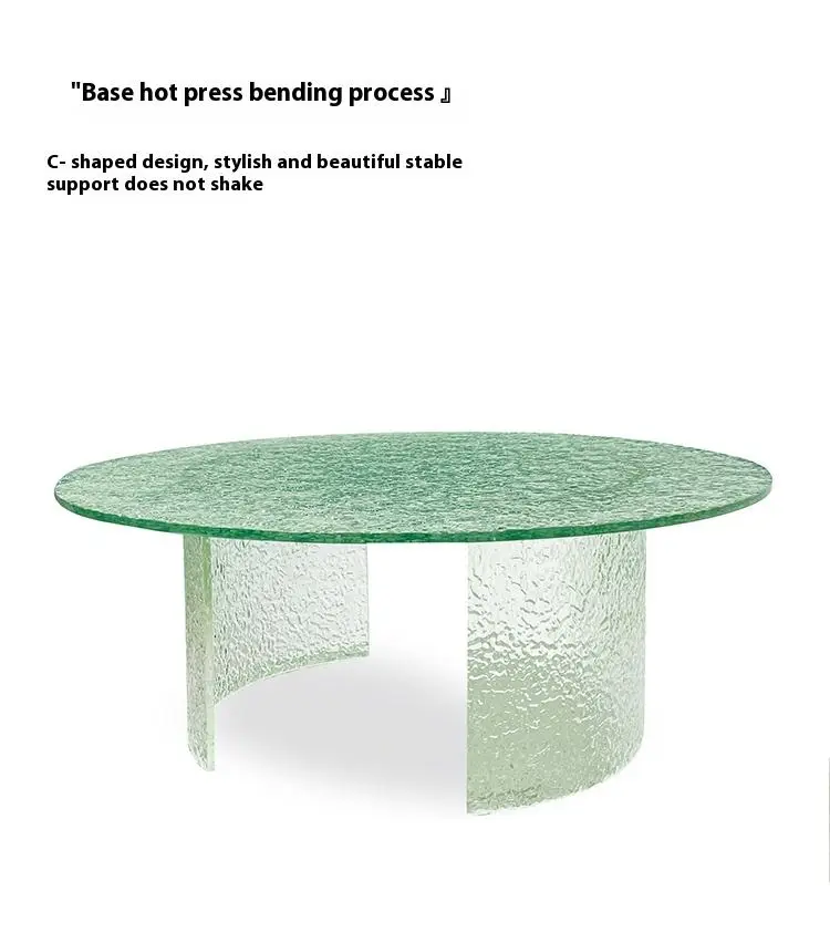 Modern Minimalist Ripple Coffee Table Transparent Acrylic and Glass Design for Living Rooms — image 7