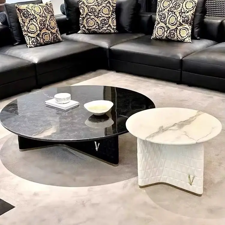 Italian Minimalist Coffee Table in Circular Shape Designed by a Professional Suitable for Modern Living Room Coffee Tabl — view 1