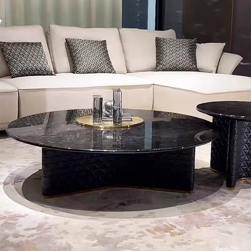 Italian Minimalist Coffee Table in Circular Shape Designed by a Professional Suitable for Modern Living Room Coffee Tabl — view 6