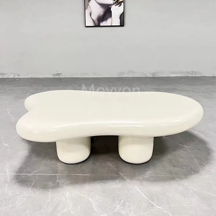 Minimalist Fiberglass Center Table Irregular for Living Room Glass Creative Coffee Table Nordic Luxury — image 3