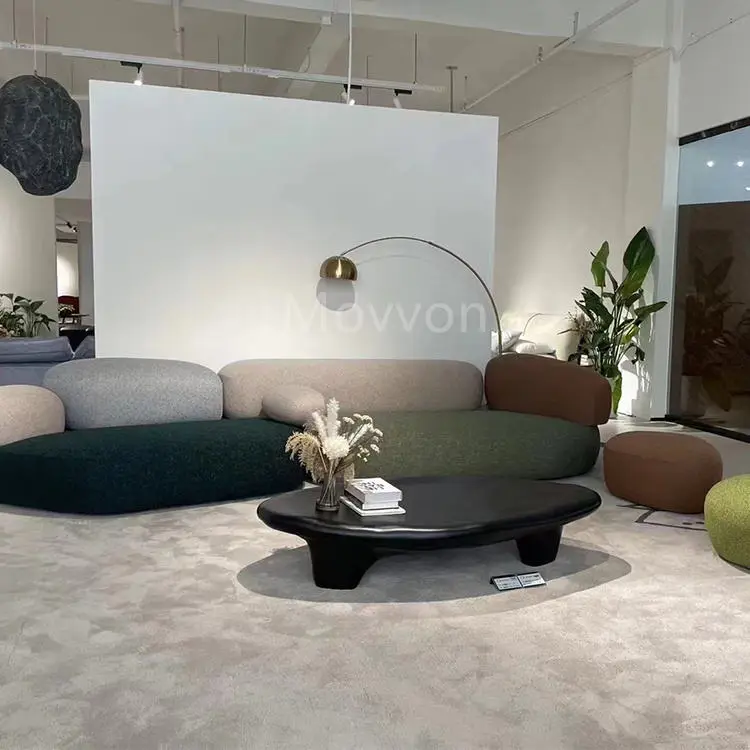 Minimalist Fiberglass Center Table Irregular for Living Room Glass Creative Coffee Table Nordic Luxury — image 4