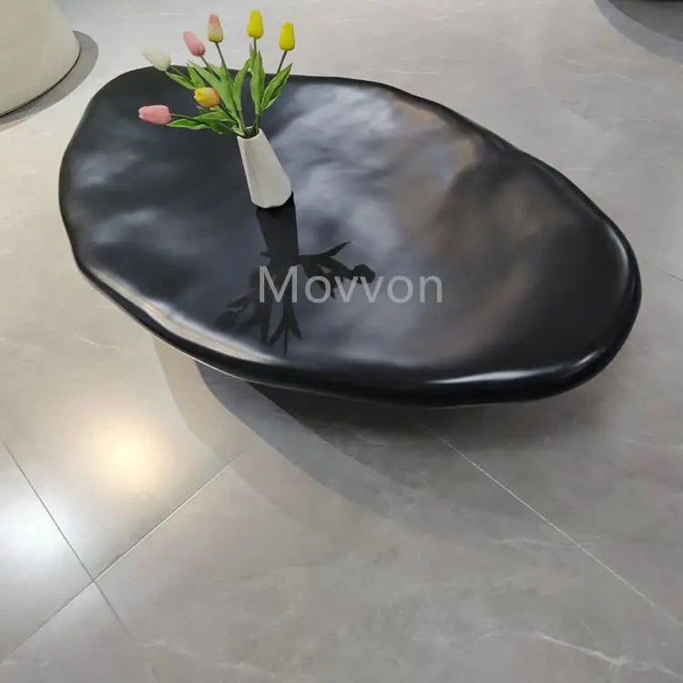 Minimalist Fiberglass Center Table Irregular for Living Room Glass Creative Coffee Table Nordic Luxury — image 5