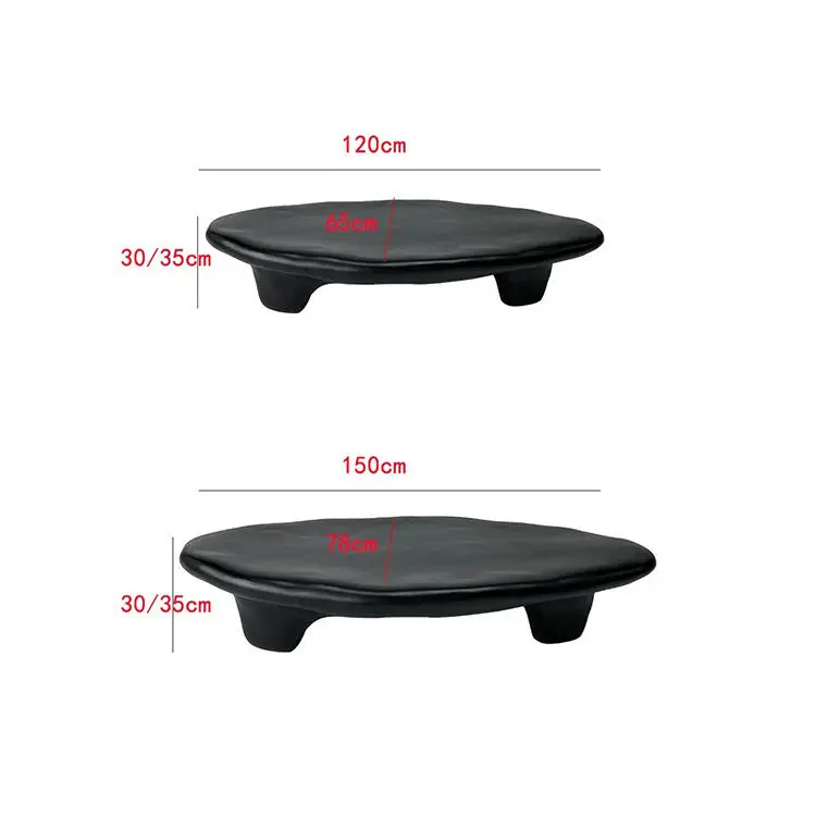 Minimalist Fiberglass Center Table Irregular for Living Room Glass Creative Coffee Table Nordic Luxury — image 7