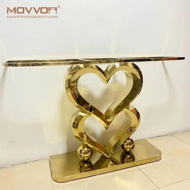 Lightweight Deluxe Stainless Steel Modern Furniture Diner Table Set with Stone Top — image 5