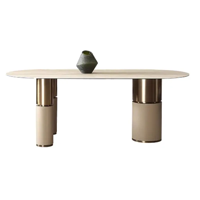 Italian Luxury Design Modern Dining Room Set Nordic Style with Adjustable Marble Top Dining Table Home Furniture — image 5