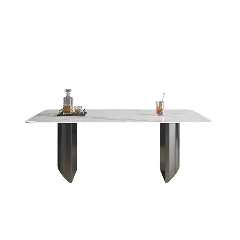 Great New Design Modern Rectangle Dining Table Set Marble Home Furniture with Adjustable Features for Kitchen & Dining Room — image 5