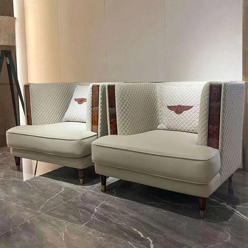 High End Italian Design Luxury Chesterfield Sofa for Home Office Hotel Living Room Furniture Modern Genuine Leather Sofa Set — image 2