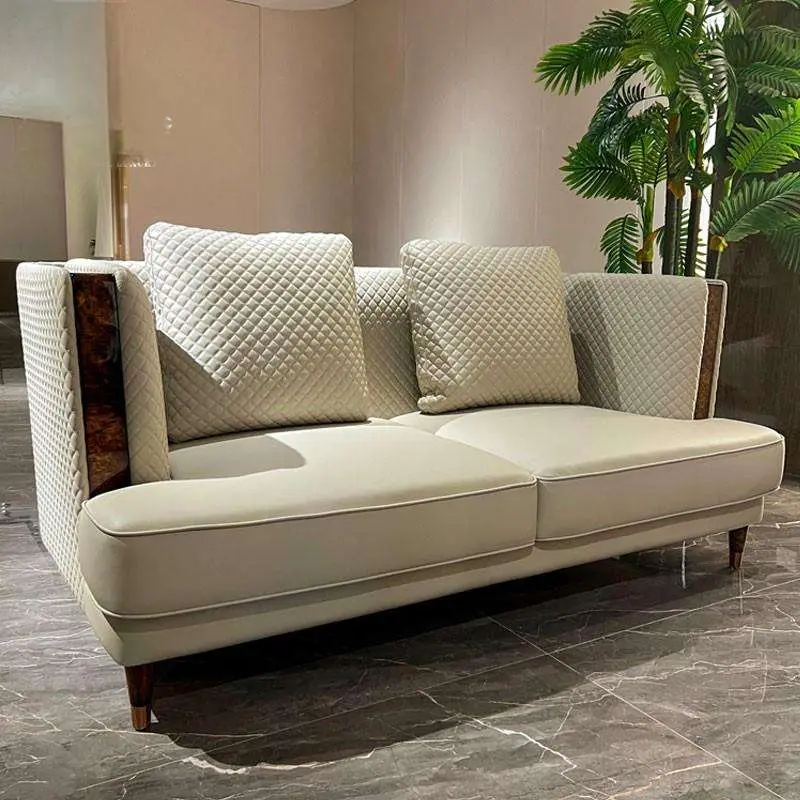High End Italian Design Luxury Chesterfield Sofa for Home Office Hotel Living Room Furniture Modern Genuine Leather Sofa Set — image 3