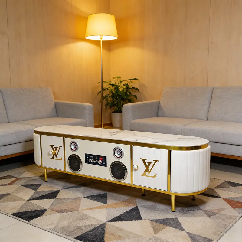 European Style TV Stand Versatile Home Office or Hotel Furniture for Living Room Dining Bedroom and Home Office — image 5