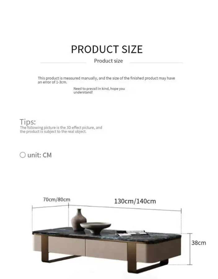 Living Room Coffee Table and Tv Cabinet Coffee Table and Tv Cabinet Coffee Table Luxury Stone Coffee Table Modern Cabinet — image 2