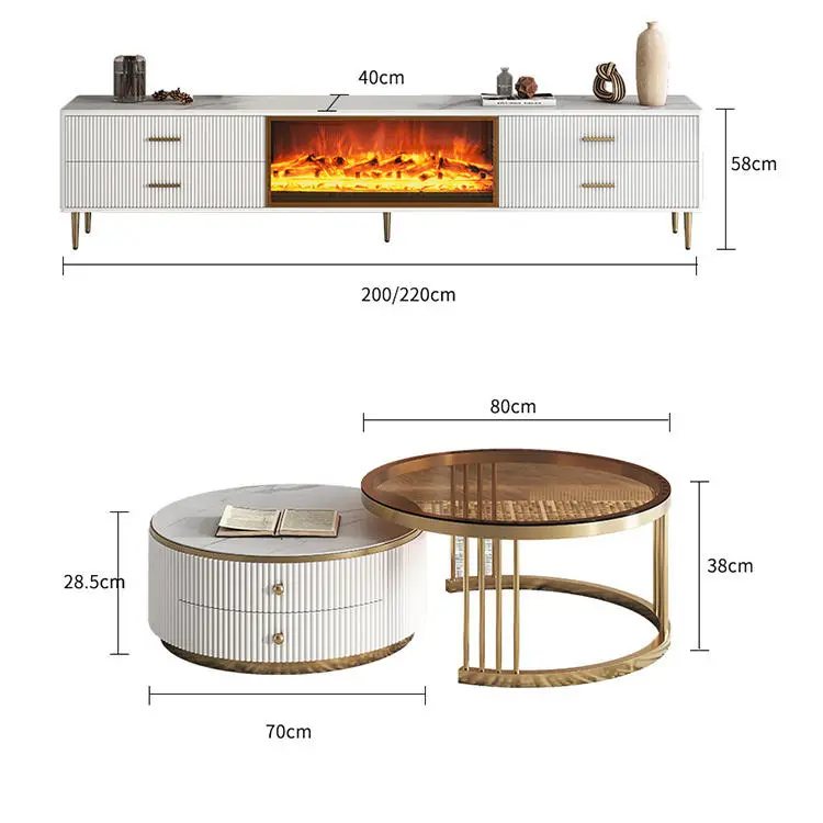 Modern Stainless Steel TV Stand — image 5