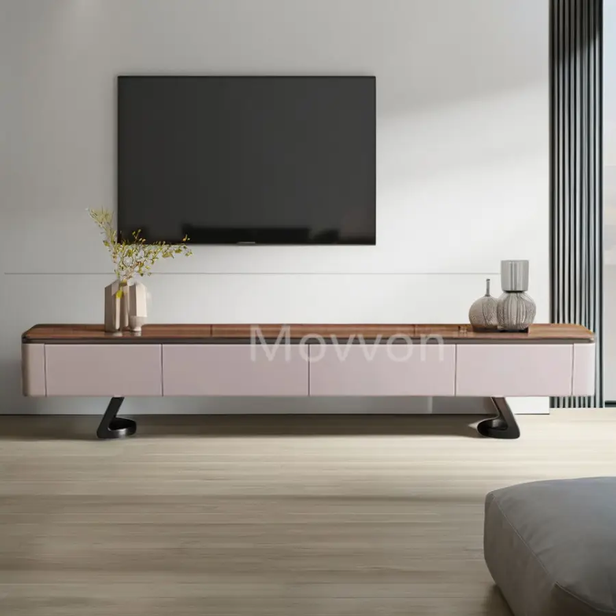Latest Design Modern High-end Luxury Living Room Marble TV Stand and Coffee Table Set — view 1