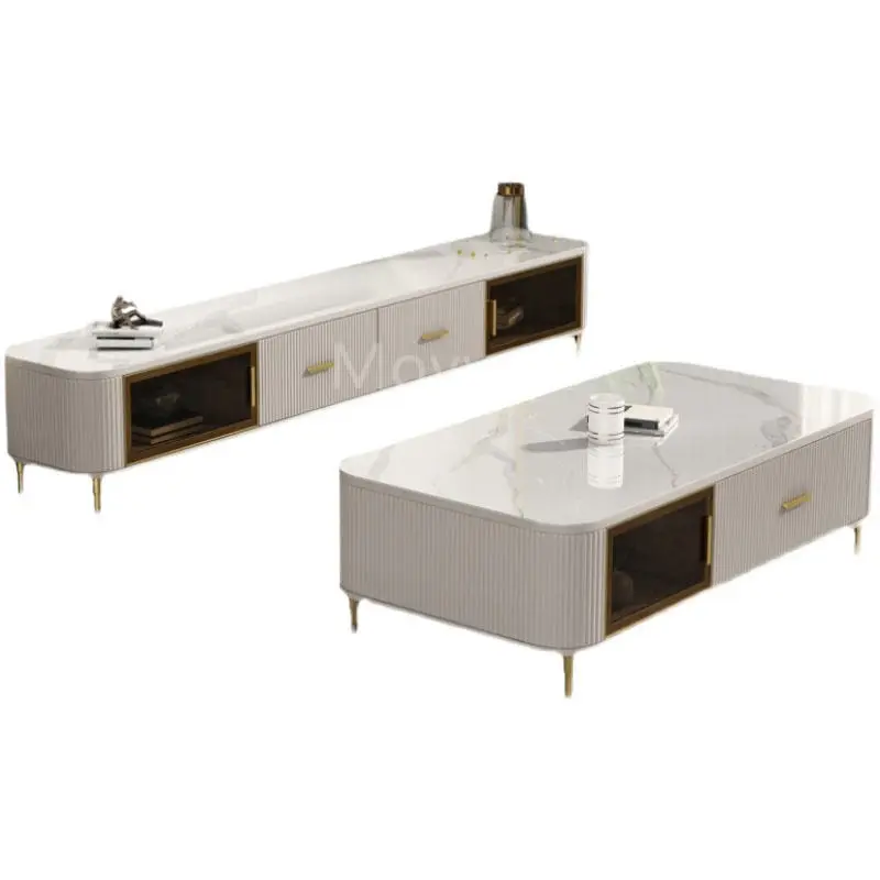 Living Room Furniture Tv Stand and Coffee Table Set Cabinet Latest Design Modern Tv Stands — image 3