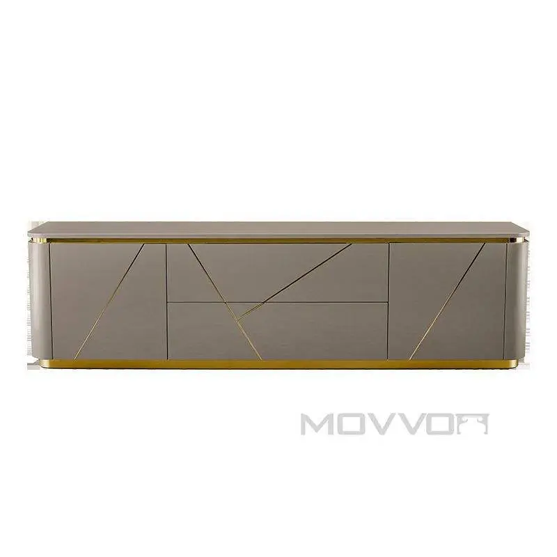 MOVVON Modern Simple Low Solid Wood TV Stand Living Room Storage Cabinet for Hotel Use — view 1
