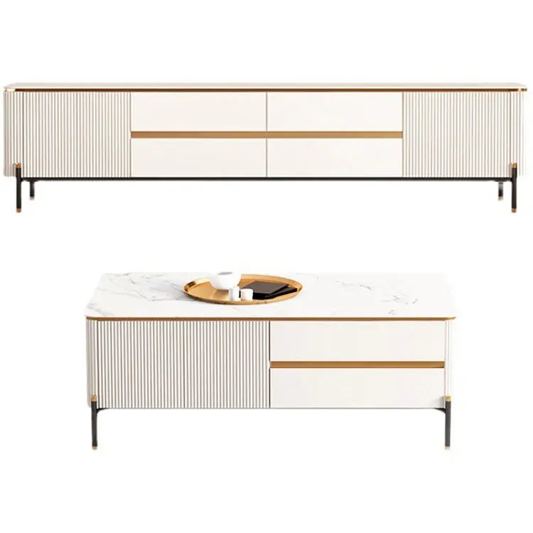 TV Cabinet Modern Luxury Living Room Furniture Wooden TV Table — image 4
