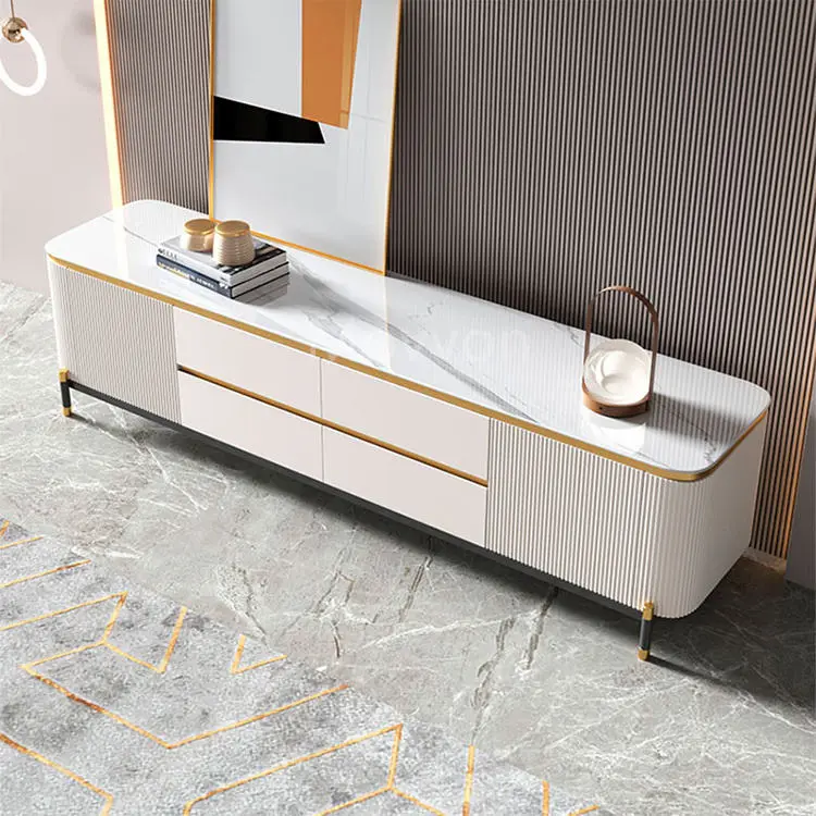 TV Cabinet Modern Luxury Living Room Furniture Wooden TV Table — image 5
