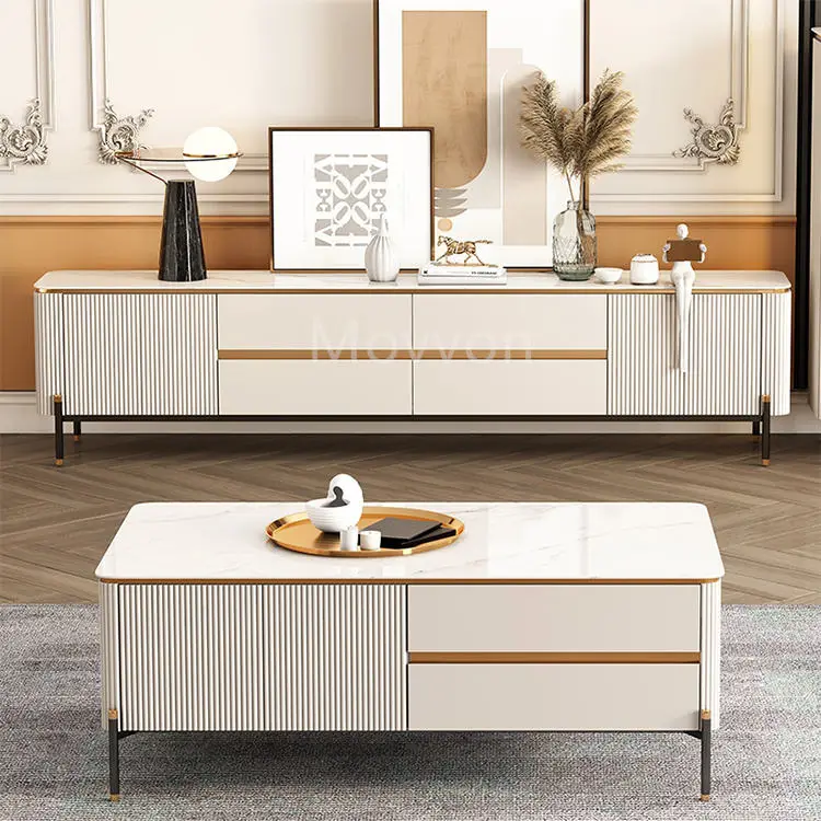TV Cabinet Modern Luxury Living Room Furniture Wooden TV Table — image 6