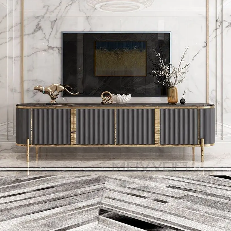 MOVVON Modern TV Stand Cabinet for Living Room Hotel Apartment Mall-Easy Clean Customized Color Plywood Furniture — image 4