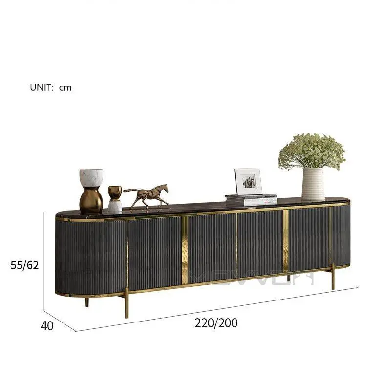 MOVVON Modern TV Stand Cabinet for Living Room Hotel Apartment Mall-Easy Clean Customized Color Plywood Furniture — image 5