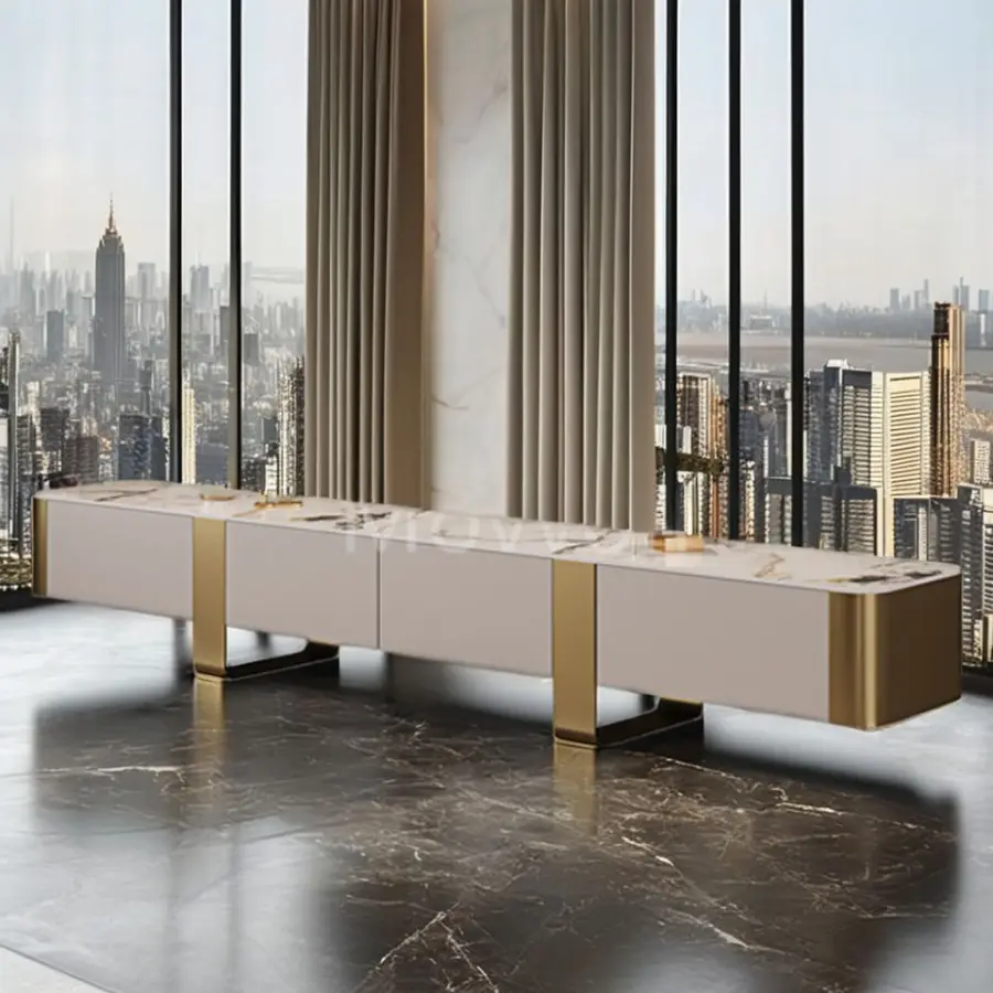 Modern Luxury TV Stand Wholesale Furniture for Living Room Bedroom Entry & Hospital-TV Table Manufacture — image 4