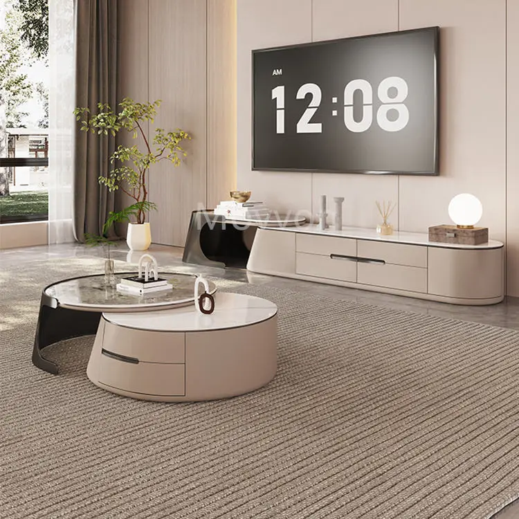 Light Luxury Simple Modern Telescopic Storage Type Center Table for Home Living Room TV Stand Farmhouse Bedroom Hotel Furniture — image 6